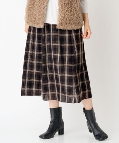 PZHJE21290 GEORGES RECH  [セットアップ対応]チェックフレアスカート