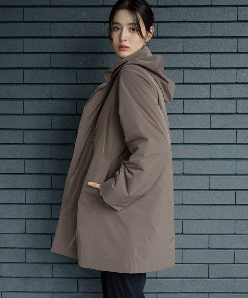 PZJAG30630 GEORGES RECH(ジョルジュ・レッシュ) ステッチレス2WAYカラーミドルダウンコート ブラウン