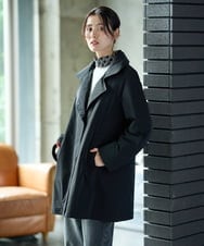 PZJAG30630 GEORGES RECH(ジョルジュ・レッシュ) ステッチレス2WAYカラーミドルダウンコート ブラック