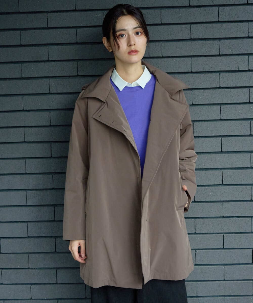 PZJAG30630 GEORGES RECH(ジョルジュ・レッシュ) ステッチレス2WAYカラーミドルダウンコート ブラック