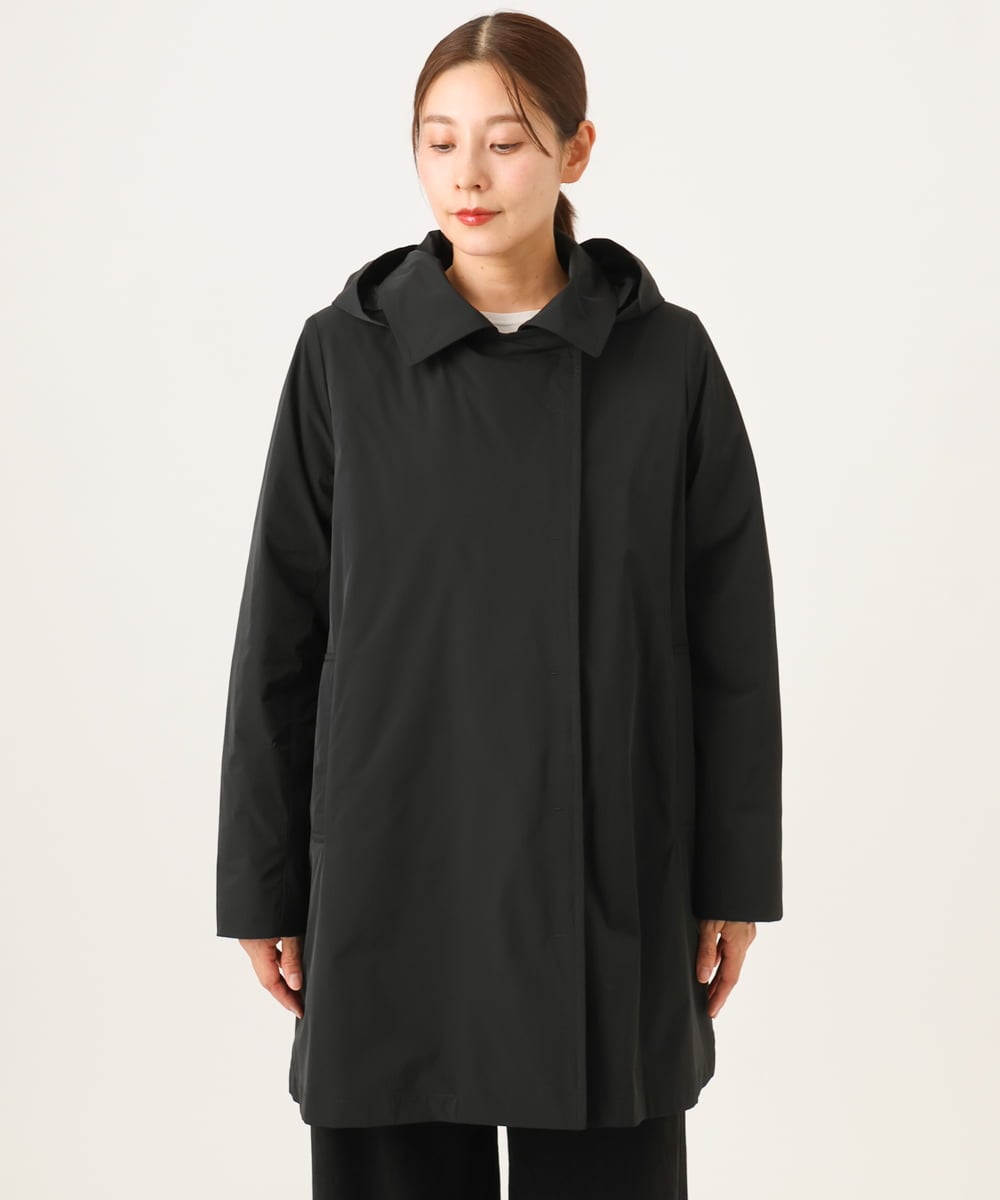 PZJAG30630 GEORGES RECH(ジョルジュ・レッシュ) ステッチレス2WAYカラーミドルダウンコート ブラック