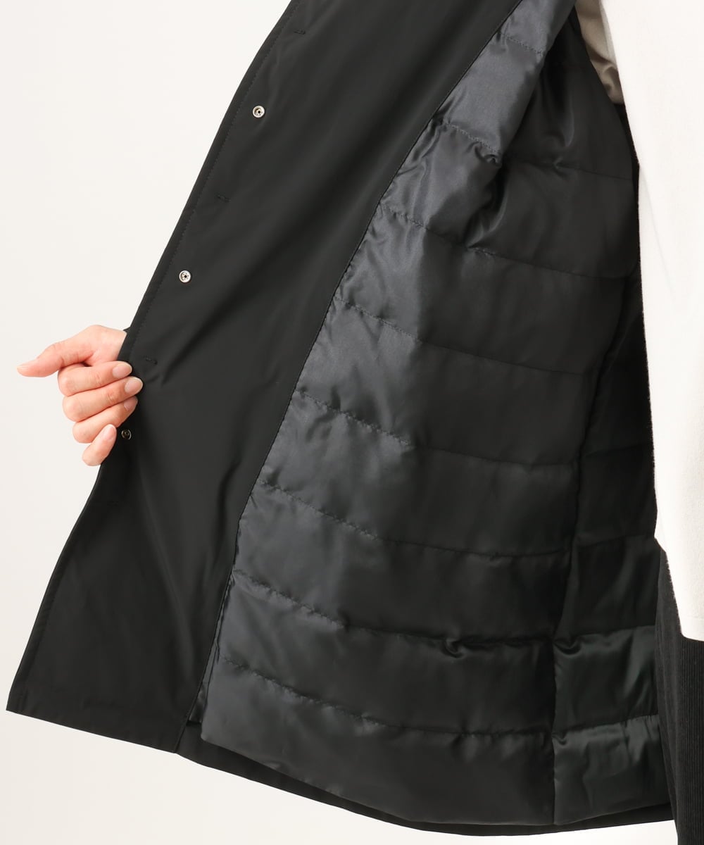 PZJAG30630 GEORGES RECH(ジョルジュ・レッシュ) ステッチレス2WAYカラーミドルダウンコート ブラック