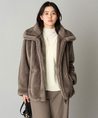 PZJAG41530 GEORGES RECH エコファージップショートブルゾン