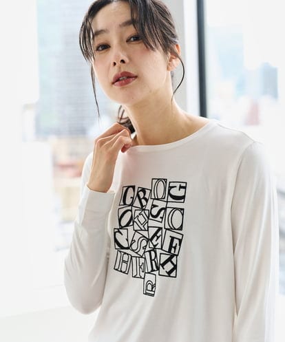 PZKEF14150  ベアテンロゴ刺繍カットソー