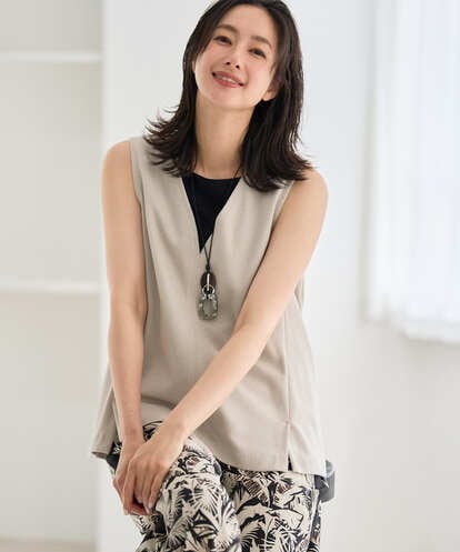 PZKGD34210 GEORGES RECH  [セットアップ対応]VネックAラインベスト