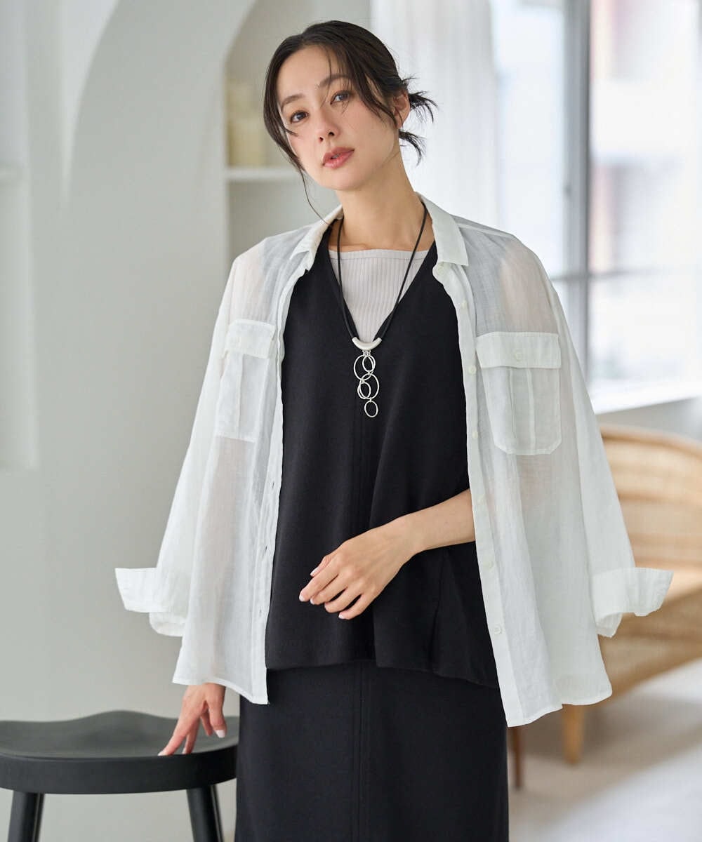 PZKGD34210 GEORGES RECH(ジョルジュ・レッシュ)  [セットアップ対応]VネックAラインベスト ブラック