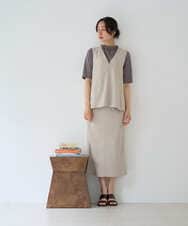 PZKGD34210 GEORGES RECH(ジョルジュ・レッシュ)  [セットアップ対応]VネックAラインベスト ブラック