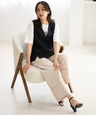PZKGD34210 GEORGES RECH(ジョルジュ・レッシュ)  [セットアップ対応]VネックAラインベスト ブラック