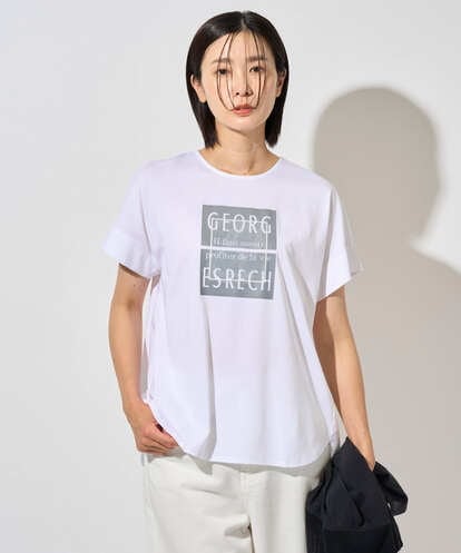 PZKHF51170 GEORGES RECH スーパークールドルマンスリーブロゴカットソー