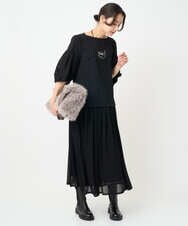 PZKJB23270 GEORGES RECH(ジョルジュ・レッシュ) ジャカードバルーンスリーブカットソー ベージュ