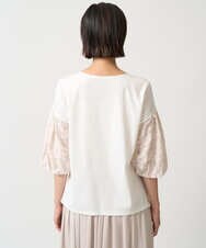 PZKJB23270 GEORGES RECH(ジョルジュ・レッシュ) ジャカードバルーンスリーブカットソー ベージュ
