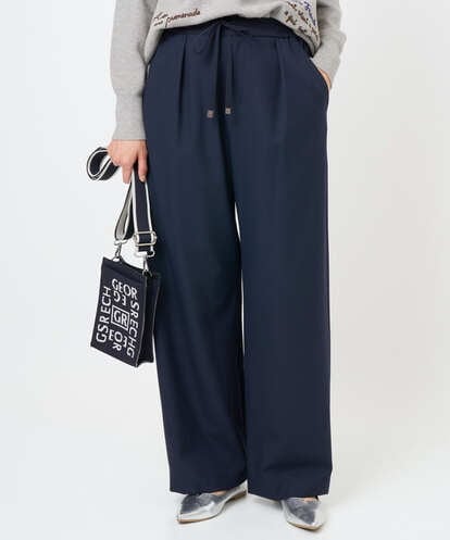 PZLAD10270 GEORGES RECH  [日本製]裏起毛シャンブレージョガーワイドパンツ