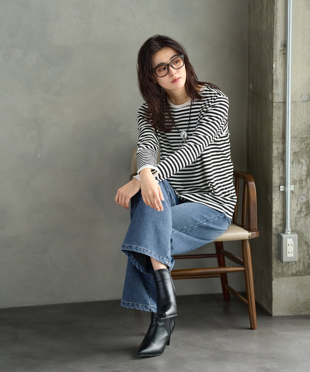 PZLAG34290 GEORGES RECH(ジョルジュ・レッシュ) 裏起毛ストレッチデニムパンツ ブラック