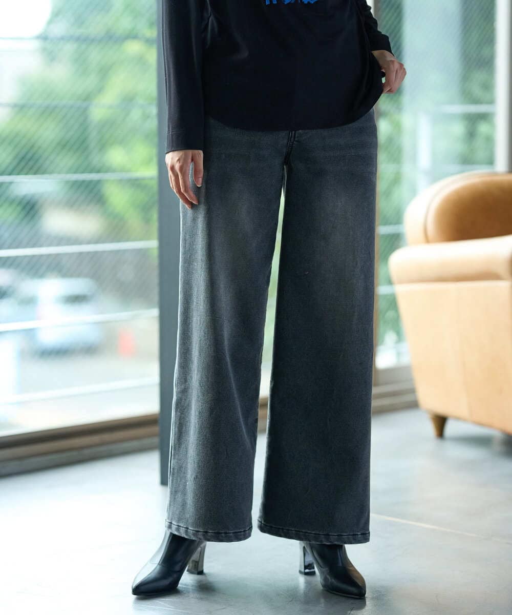 PZLAG34290 GEORGES RECH(ジョルジュ・レッシュ) 裏起毛ストレッチデニムパンツ ブラック