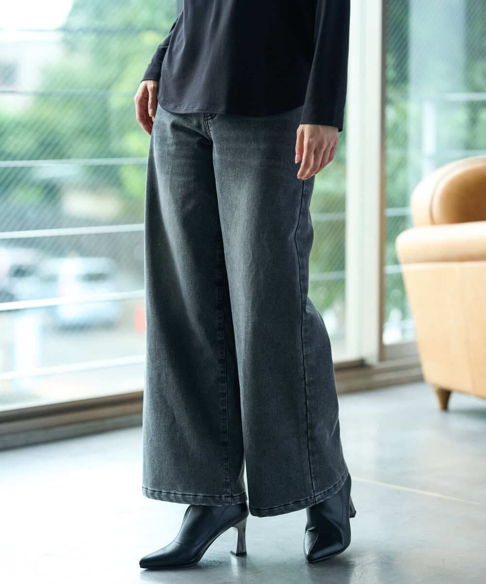 PZLAG34290 GEORGES RECH(ジョルジュ・レッシュ) 裏起毛ストレッチデニムパンツ ブラック