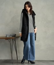 PZLAG34290 GEORGES RECH(ジョルジュ・レッシュ) 裏起毛ストレッチデニムパンツ ブラック