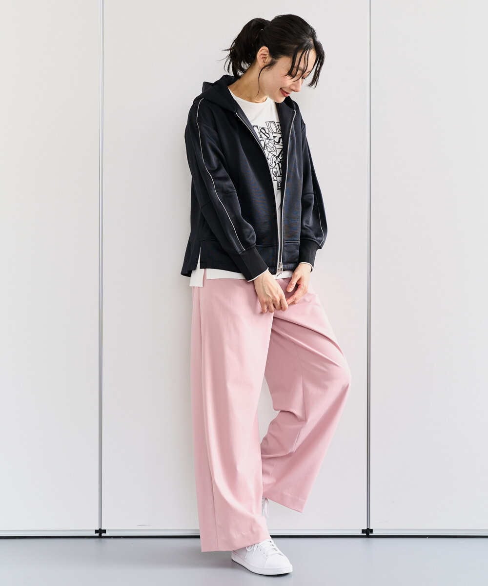 PZLEE25250 GEORGES RECH(ジョルジュ・レッシュ)  [日本製]ドロストタックワイドパンツ グレー