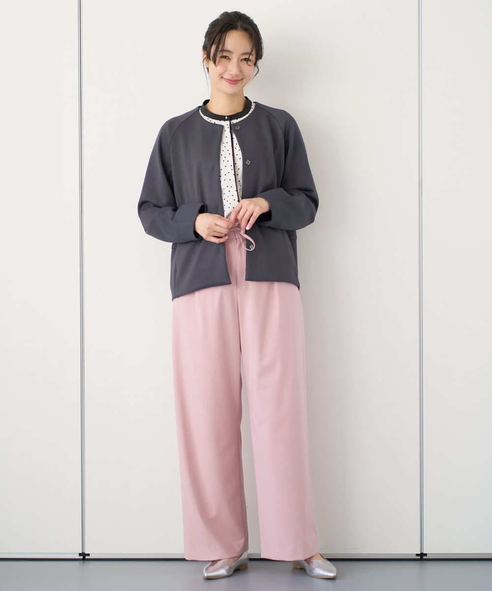 PZLEE25250 GEORGES RECH(ジョルジュ・レッシュ)  [日本製]ドロストタックワイドパンツ グレー