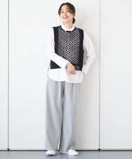 PZLEE25250 GEORGES RECH(ジョルジュ・レッシュ)  [日本製]ドロストタックワイドパンツ グレー
