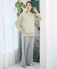 PZLEE25250 GEORGES RECH(ジョルジュ・レッシュ)  [日本製]ドロストタックワイドパンツ グレー