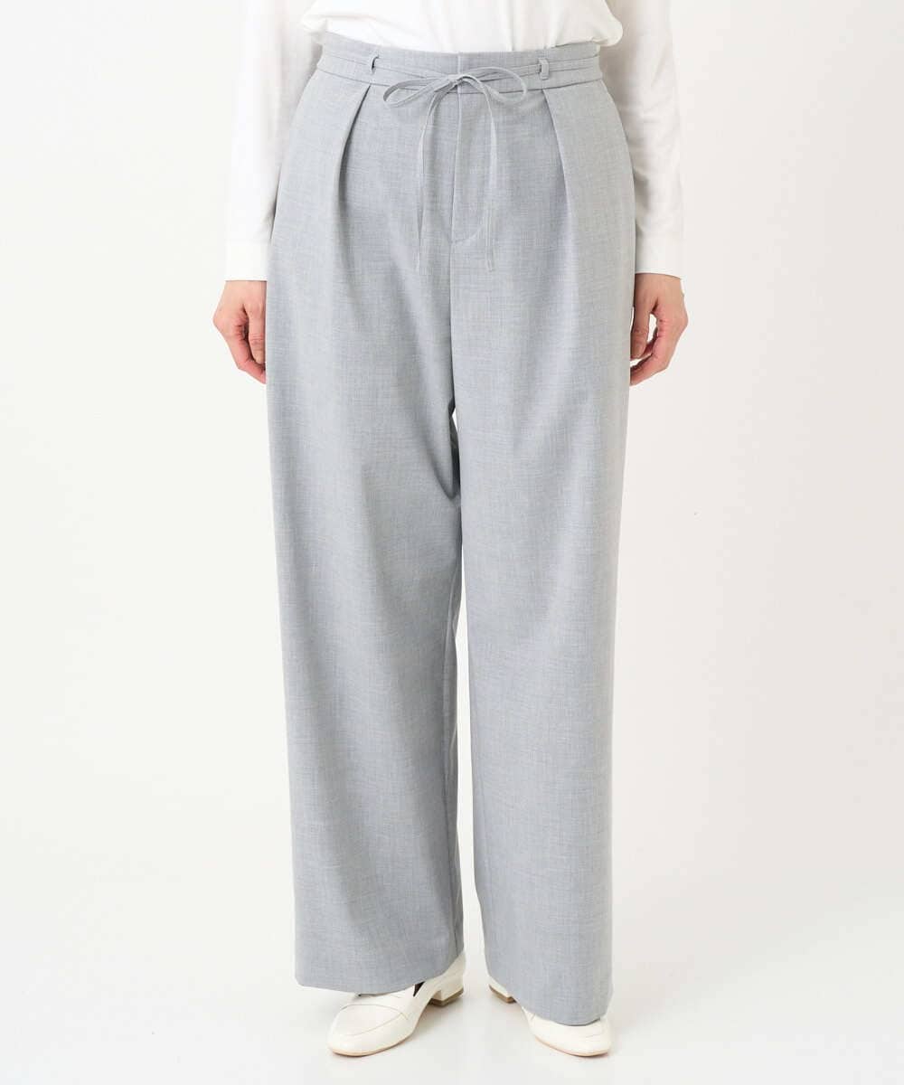 PZLEE25250 GEORGES RECH(ジョルジュ・レッシュ)  [日本製]ドロストタックワイドパンツ グレー