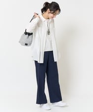 PZLGA19270 GEORGES RECH(ジョルジュ・レッシュ)  [日本製/接触冷感/吸水速乾/紫外線防止]サイドタックワイドパンツ ライトグレー