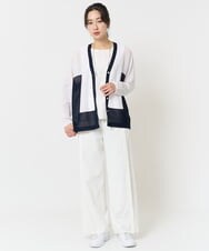 PZLGA19270 GEORGES RECH(ジョルジュ・レッシュ)  [日本製/接触冷感/吸水速乾/紫外線防止]サイドタックワイドパンツ ライトグレー