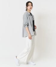 PZLGA19270 GEORGES RECH(ジョルジュ・レッシュ)  [日本製/接触冷感/吸水速乾/紫外線防止]サイドタックワイドパンツ ライトグレー