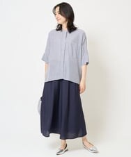 PZLGA30240 GEORGES RECH(ジョルジュ・レッシュ) [接触冷感]エコベロソフトローンキュロットパンツ グレー