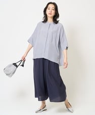 PZLGA30240 GEORGES RECH(ジョルジュ・レッシュ) [接触冷感]エコベロソフトローンキュロットパンツ グレー