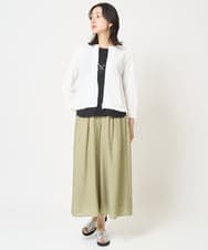 PZLGA30240 GEORGES RECH(ジョルジュ・レッシュ) [接触冷感]エコベロソフトローンキュロットパンツ グレー