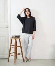 PZLGE52250 GEORGES RECH(ジョルジュ・レッシュ) シェルタリングドライオックスワイドパンツ ネイビー