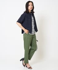 PZLHA61240 GEORGES RECH(ジョルジュ・レッシュ) [接触冷感]ストレッチテーパードベイカーパンツ カーキ