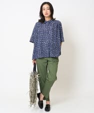 PZLHA61240 GEORGES RECH(ジョルジュ・レッシュ) [接触冷感]ストレッチテーパードベイカーパンツ カーキ