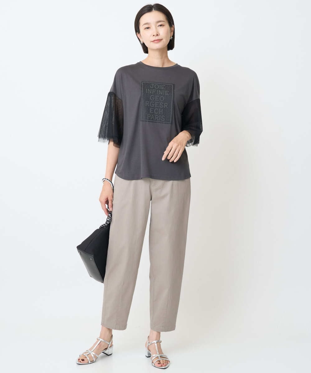 PZLJB33250 GEORGES RECH(ジョルジュ・レッシュ) バレルレックテーパードパンツ カーキ