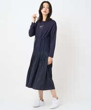 PZPJB44290 GEORGES RECH(ジョルジュ・レッシュ) ジャージータフタコンビワンピース オレンジ