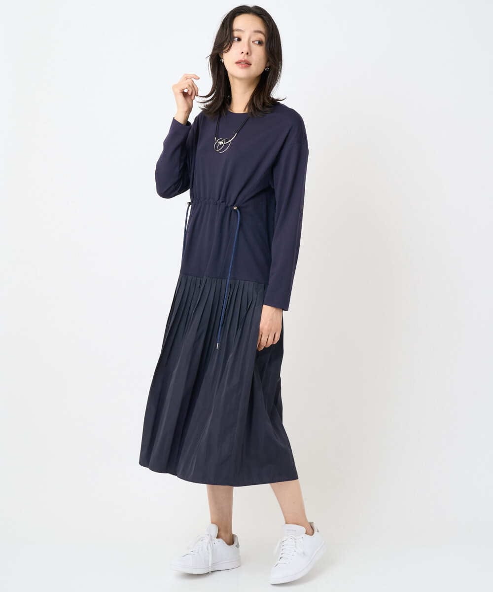 PZPJB44290 GEORGES RECH(ジョルジュ・レッシュ) ジャージータフタコンビワンピース オレンジ
