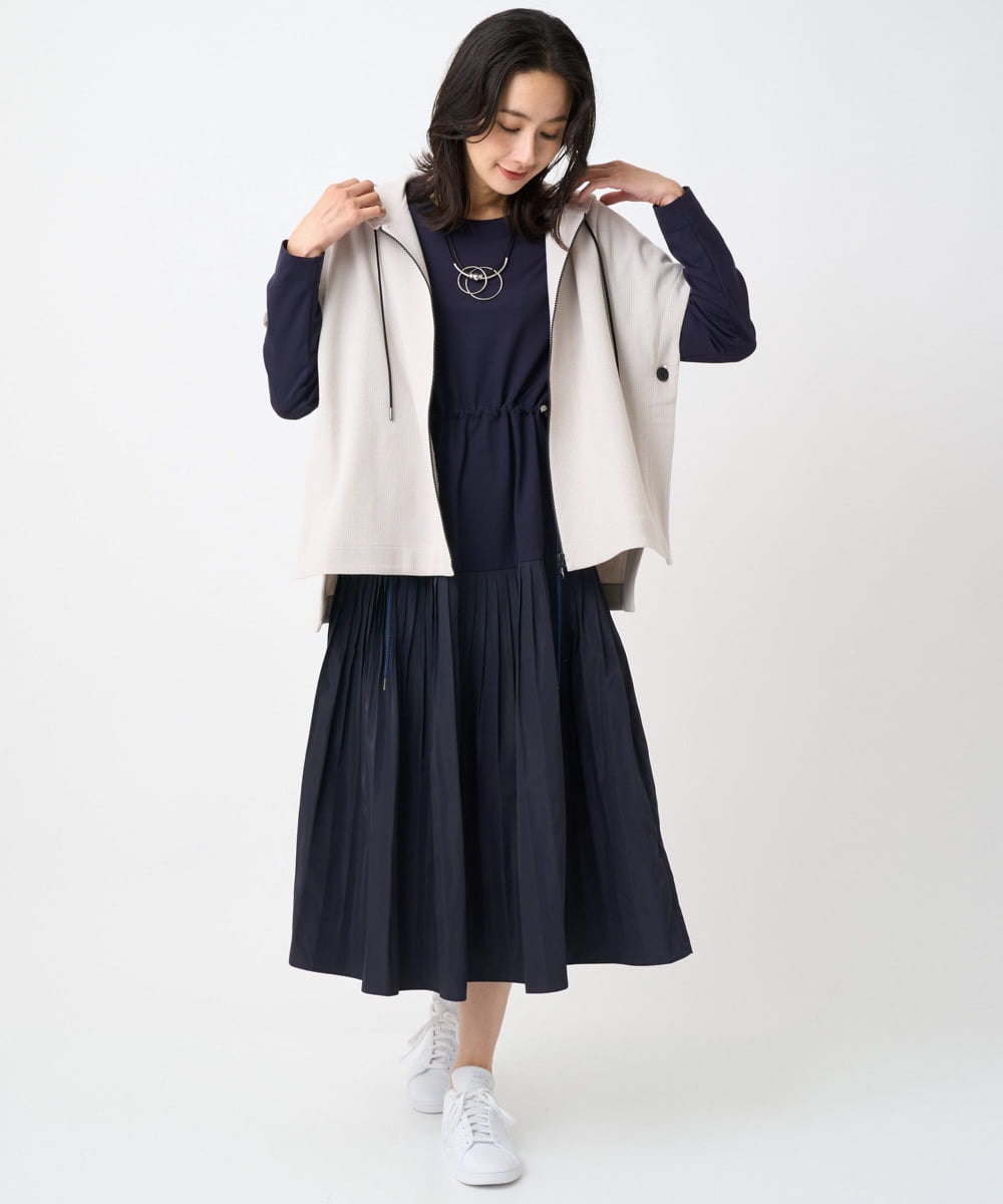 PZPJB44290 GEORGES RECH(ジョルジュ・レッシュ) ジャージータフタコンビワンピース オレンジ