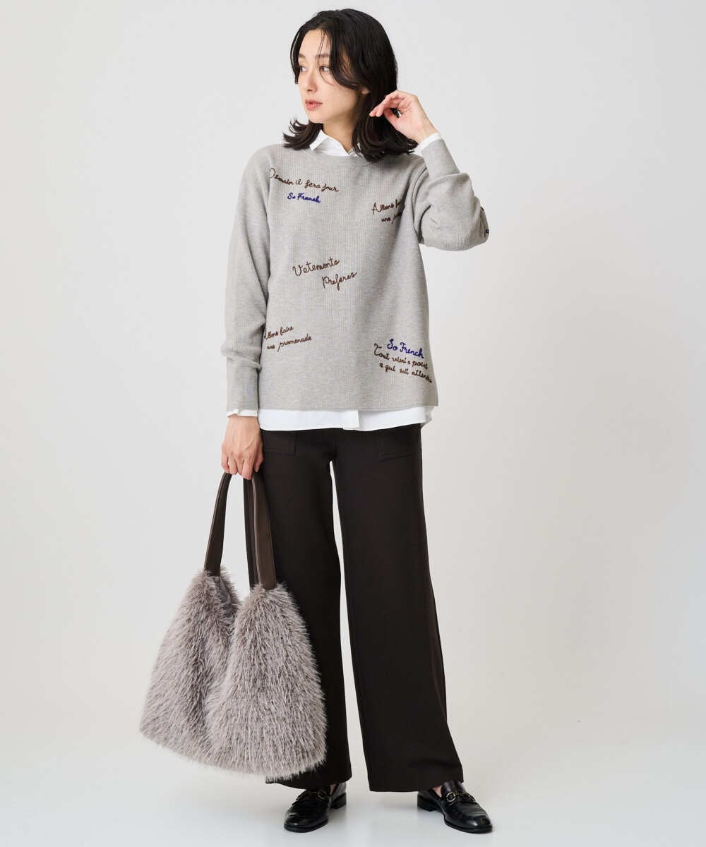 PZQAF74220 GEORGES RECH(ジョルジュ・レッシュ) [日本製]デュアルウォームロングパンツ ブラック