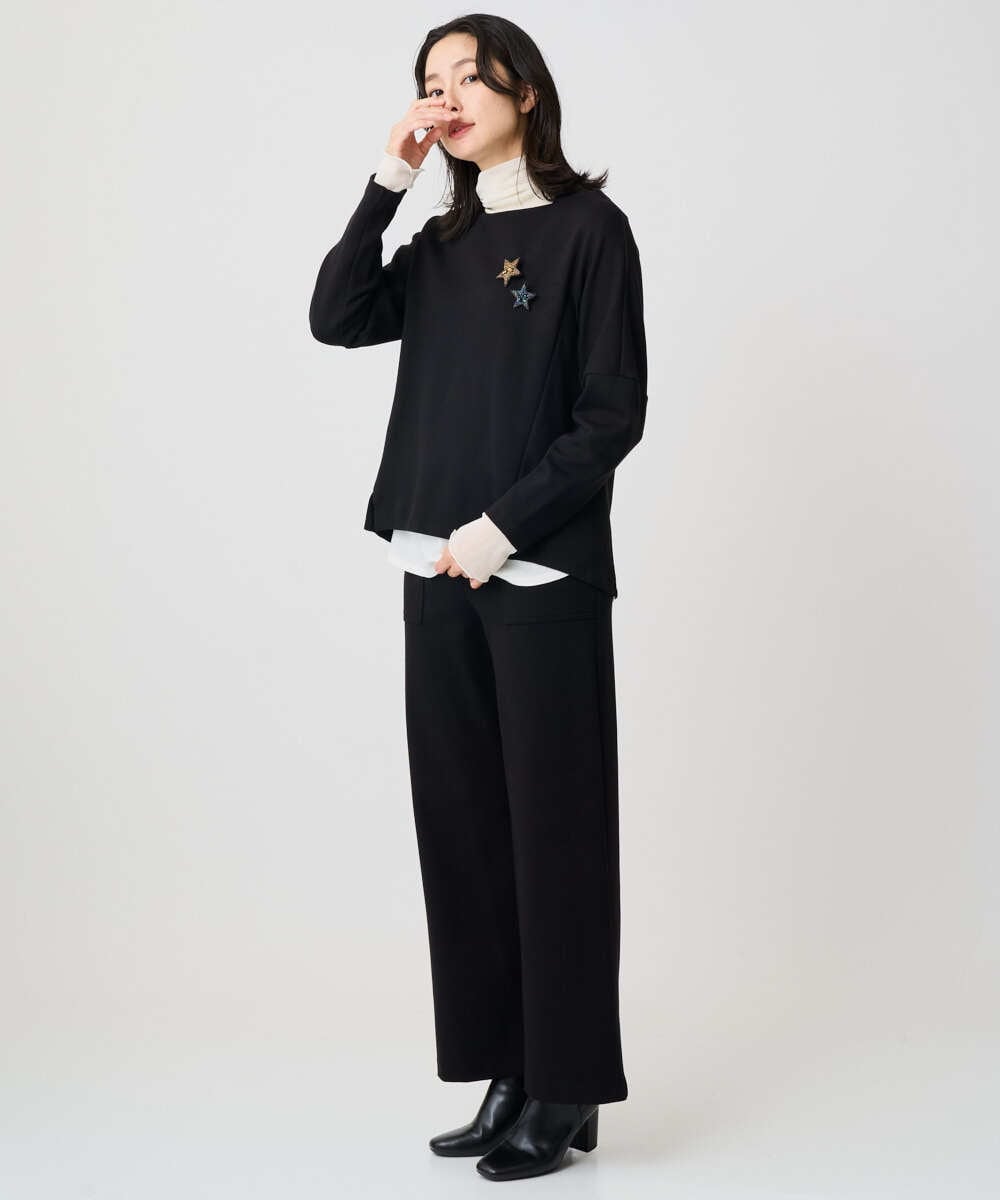 PZQAF74220 GEORGES RECH(ジョルジュ・レッシュ) [日本製]デュアルウォームロングパンツ ブラック