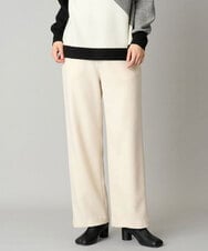 PZQAG52190 GEORGES RECH(ジョルジュ・レッシュ)  [日本製]両面起毛ストレートワイドパンツ アイボリー