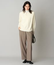 PZQAG52190 GEORGES RECH(ジョルジュ・レッシュ)  [日本製]両面起毛ストレートワイドパンツ ベージュ