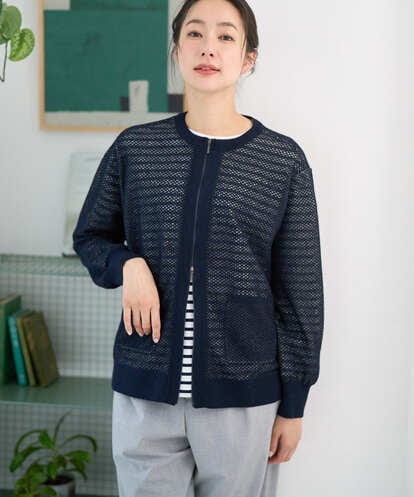PZSEE28290 GEORGES RECH ブークレメッシュニットブルゾン
