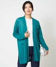 PZSHW02250 GEORGES RECH(ジョルジュ・レッシュ) コットンナイロンロングカーディガン ブラック