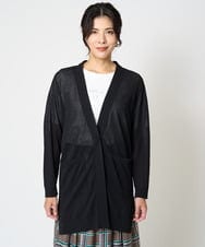 PZSHW02250 GEORGES RECH(ジョルジュ・レッシュ) コットンナイロンロングカーディガン ブラック