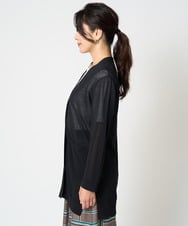 PZSHW02250 GEORGES RECH(ジョルジュ・レッシュ) コットンナイロンロングカーディガン ブラック