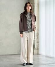 PZTAG11340 GEORGES RECH(ジョルジュ・レッシュ) ストレッチダンボールジップアップブルゾン ブラウン