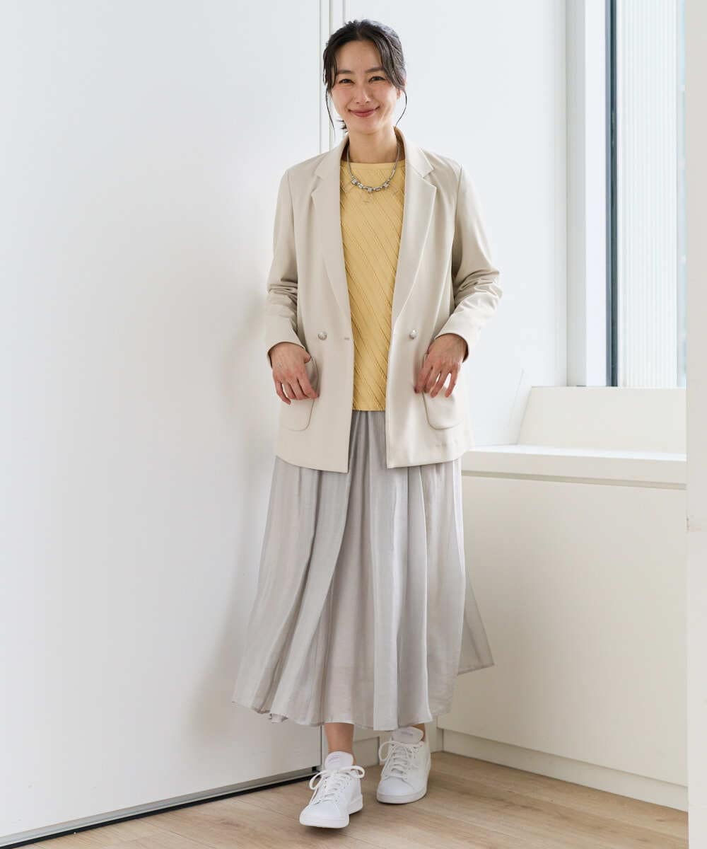 PZTEE03390 GEORGES RECH(ジョルジュ・レッシュ)  [日本製]ジャージーテーラードジャケット ネイビー