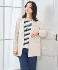 PZTEE03390 GEORGES RECH(ジョルジュ・レッシュ)  [日本製]ジャージーテーラードジャケット ネイビー