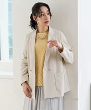 PZTEE03390 GEORGES RECH(ジョルジュ・レッシュ)  [日本製]ジャージーテーラードジャケット ネイビー
